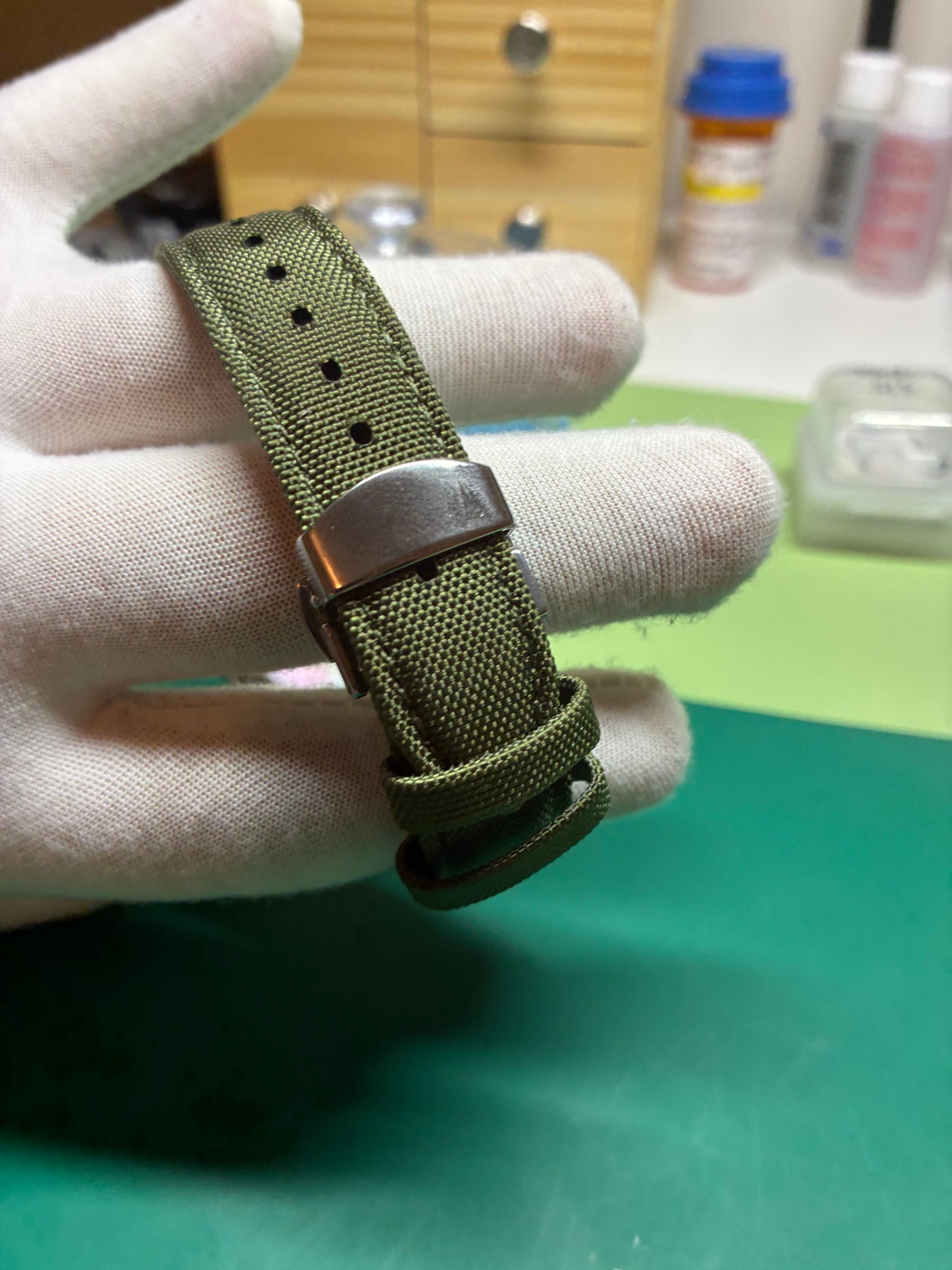 Midnight Bear Watch Co. Custom 40mm Japanese Quartz Green Dial Chronograph New