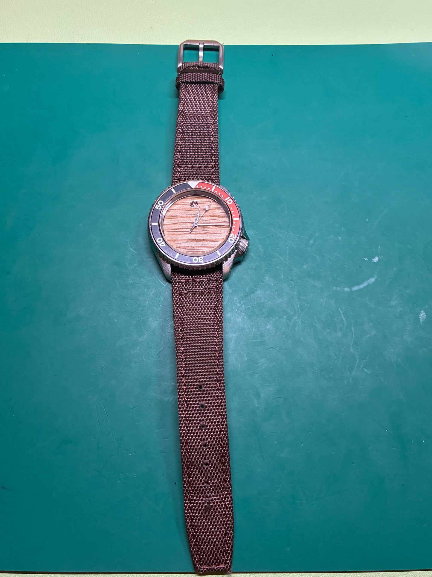 Handmade Oak Wooden Dial Men's Watch