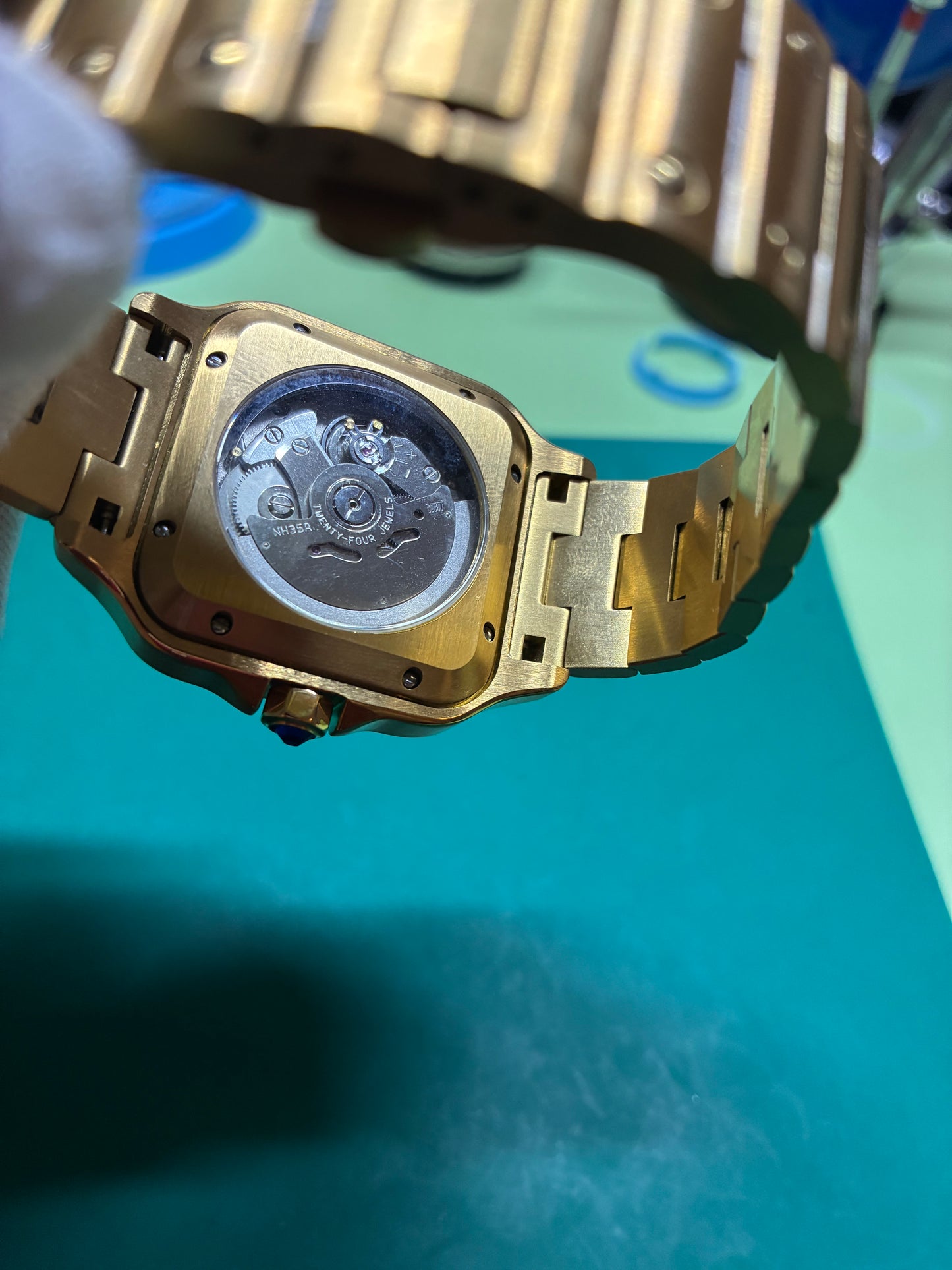 Midnight Bear Watch Co. Gold Tone Tank Automatic Watch Japan Movt