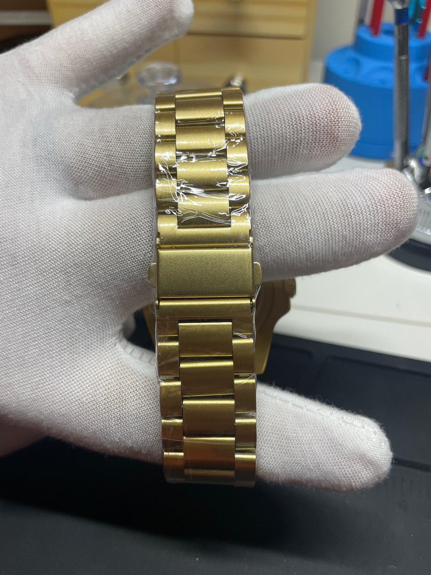 Custom Blue and Gold Dive Watch