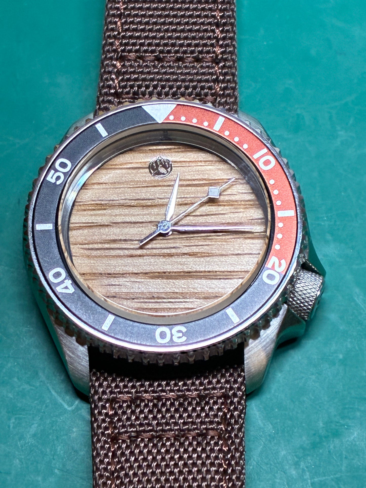Handmade Oak Wooden Dial Men's Watch